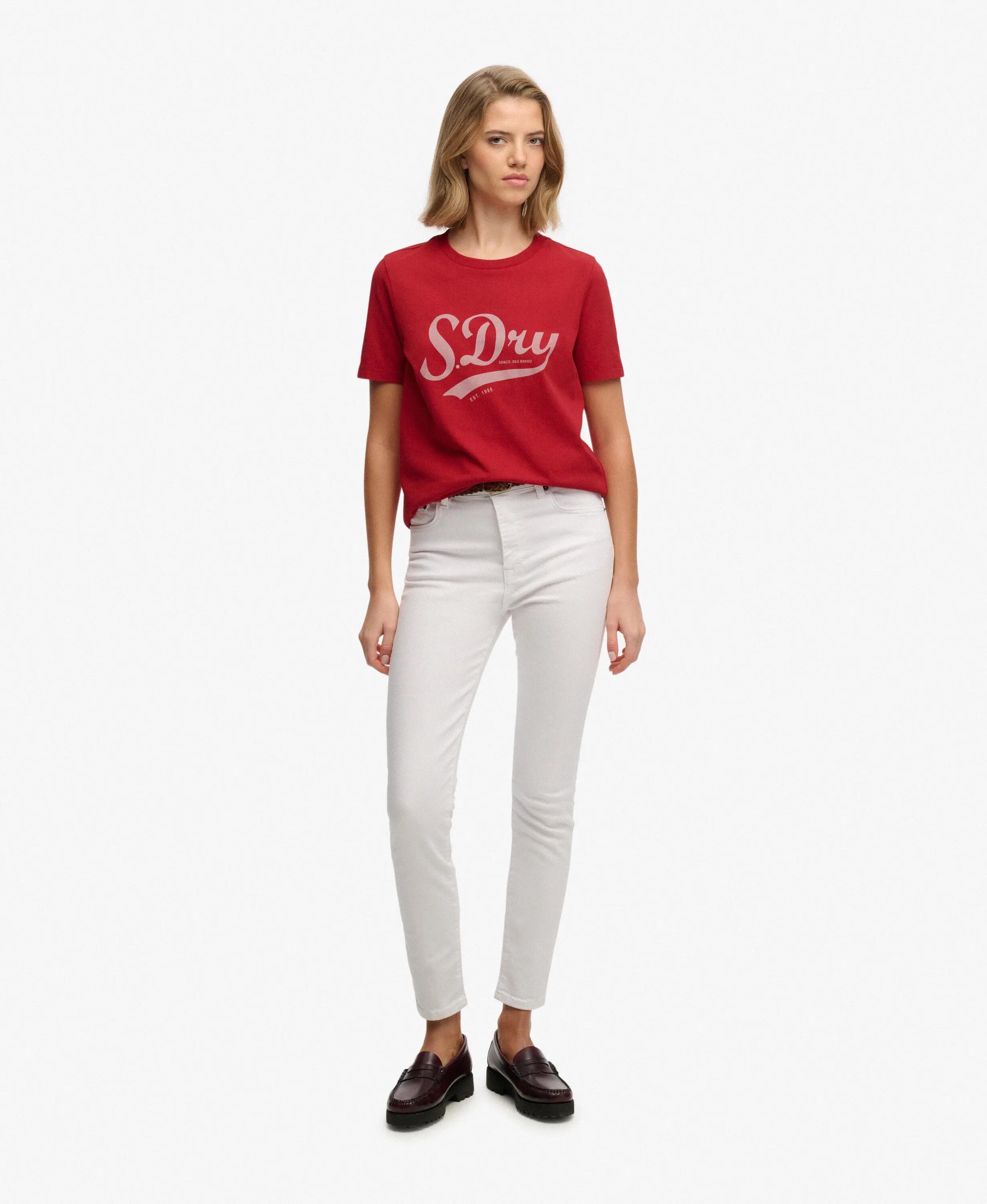 superdry Varsity Script T-Shirt – 100% biologisch katoen, relaxed fit 3/7