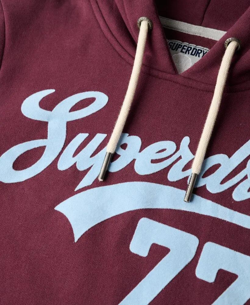 superdry Super 77 Hood felpa donna in misto cotone – Fig Purple 5/5