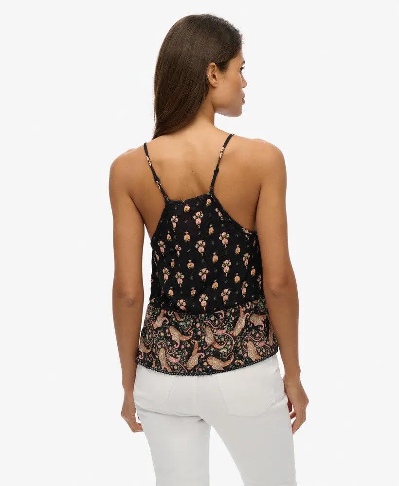 superdry Cami Top mit Spitzenbesatz – Boho Paisley Mix 4/4