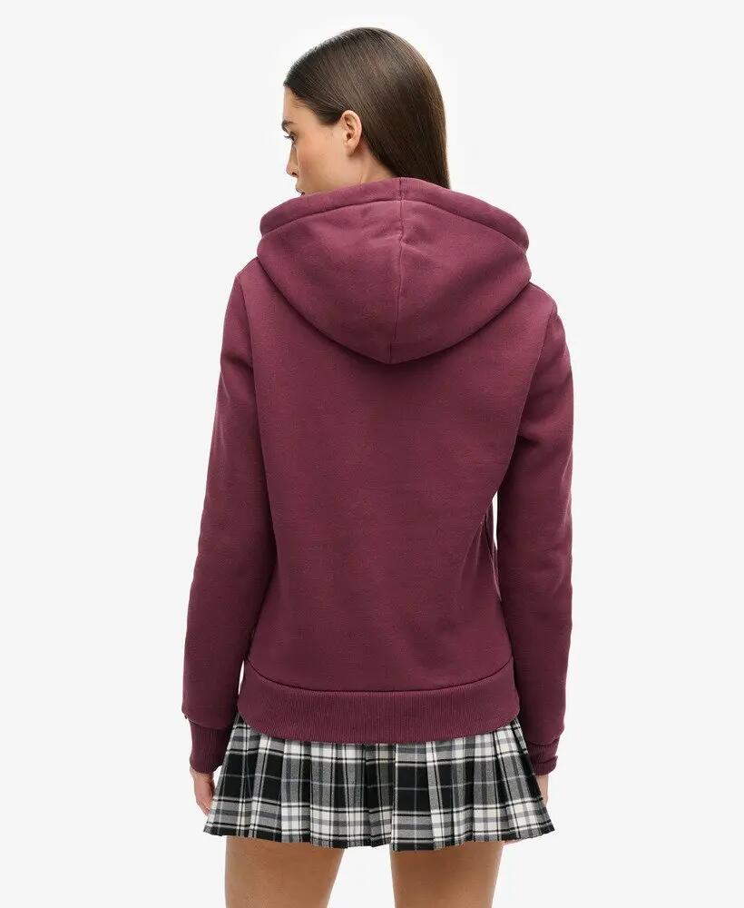 superdry Super 77 Hood felpa donna in misto cotone – Fig Purple 4/5