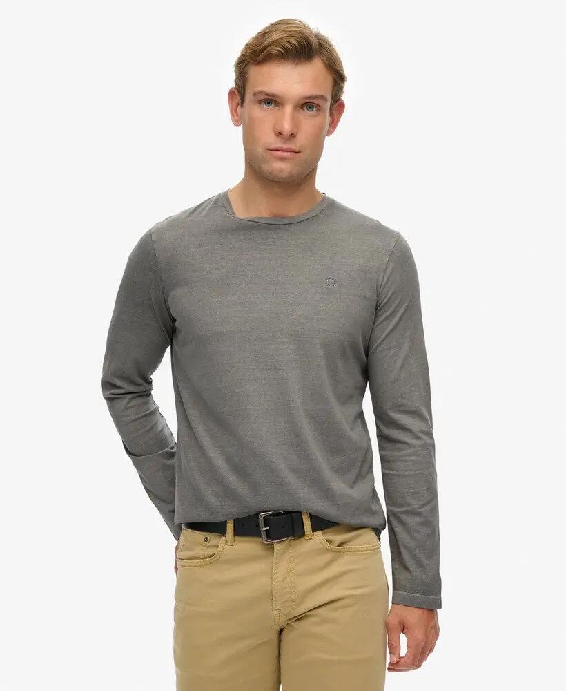 superdry Classic Essential Top – 100% organic cotton, relaxed fit – Sleet Grey 2/6