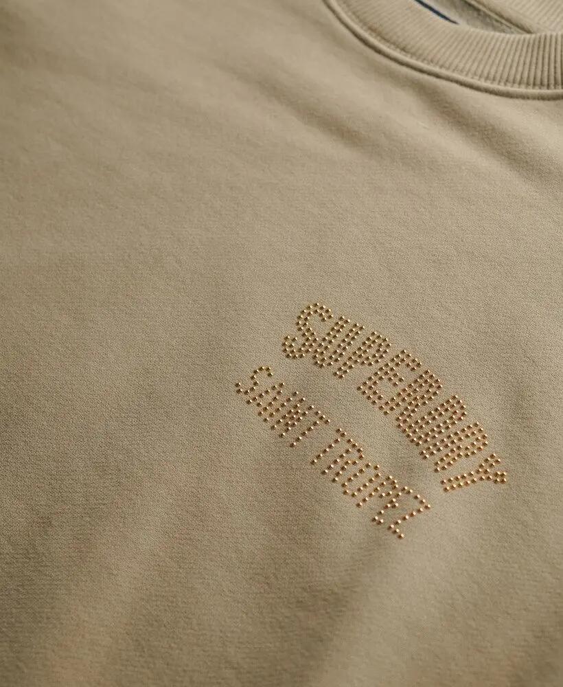 superdry Sport Luxe Loose Crew camisola em algodão reciclado 5/6