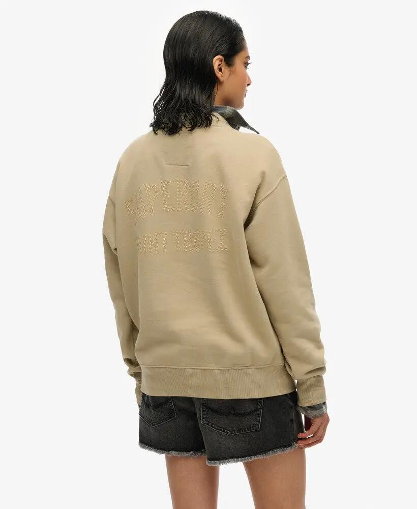 superdry Sport Luxe Loose Crew camisola em algodão reciclado 4/6