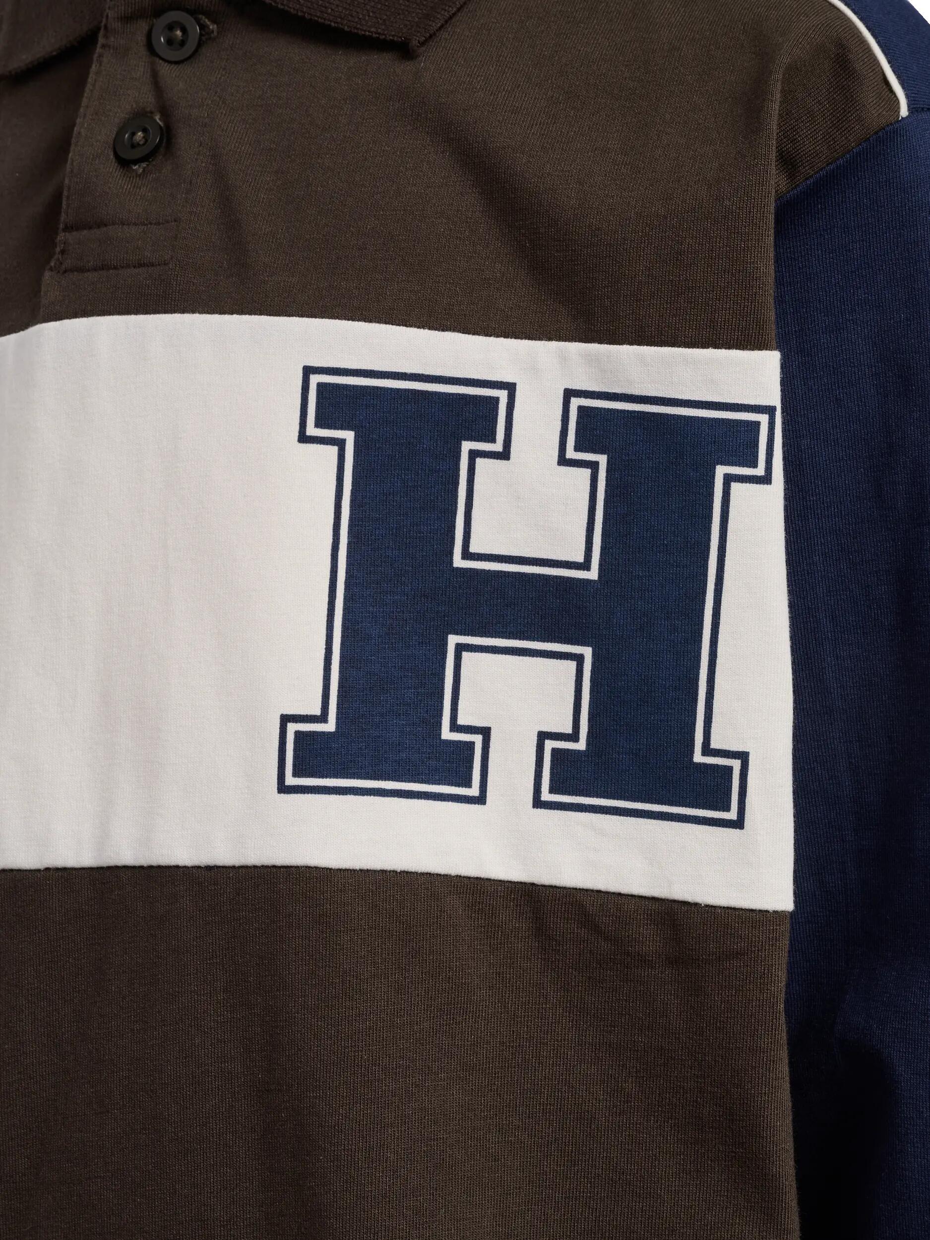 hummel Lange mouw jersey polo van biologisch katoen – TURKISH COFFEE 3/6