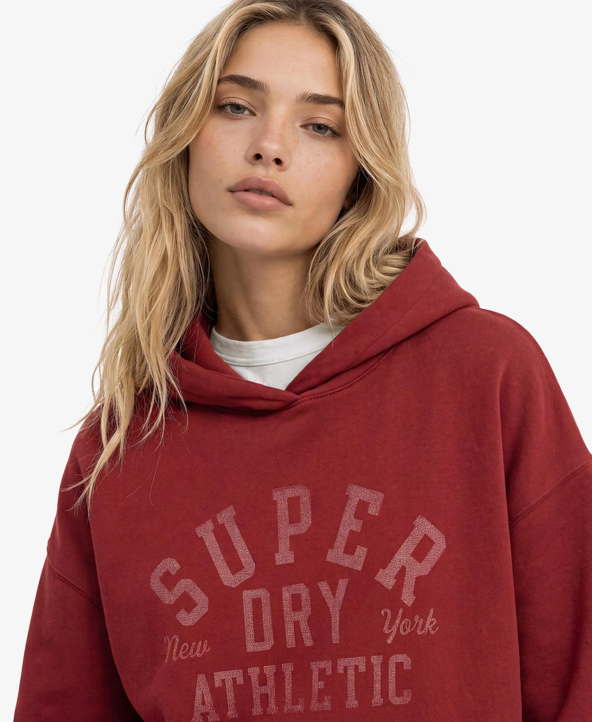 superdry Athletic Essentials Relaxed Hoodie 100% bawełna, oversize 4/7