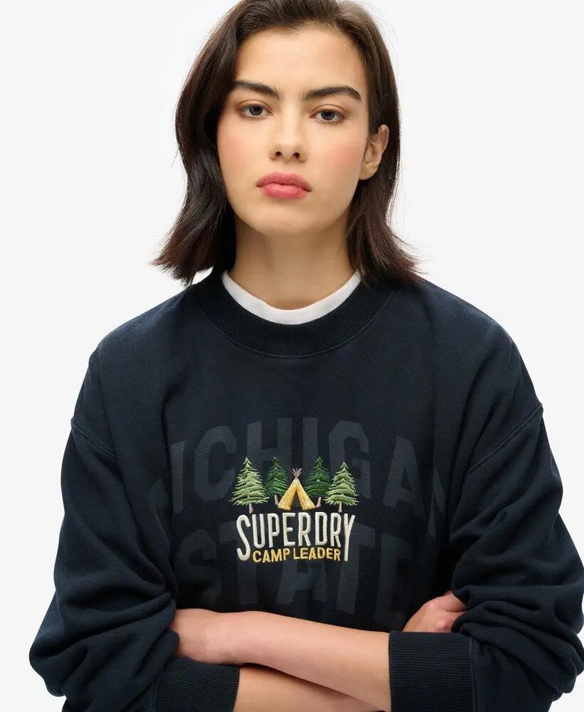 superdry Sudadera Travel Souvenir Loose Crew 100% algodón 3/7