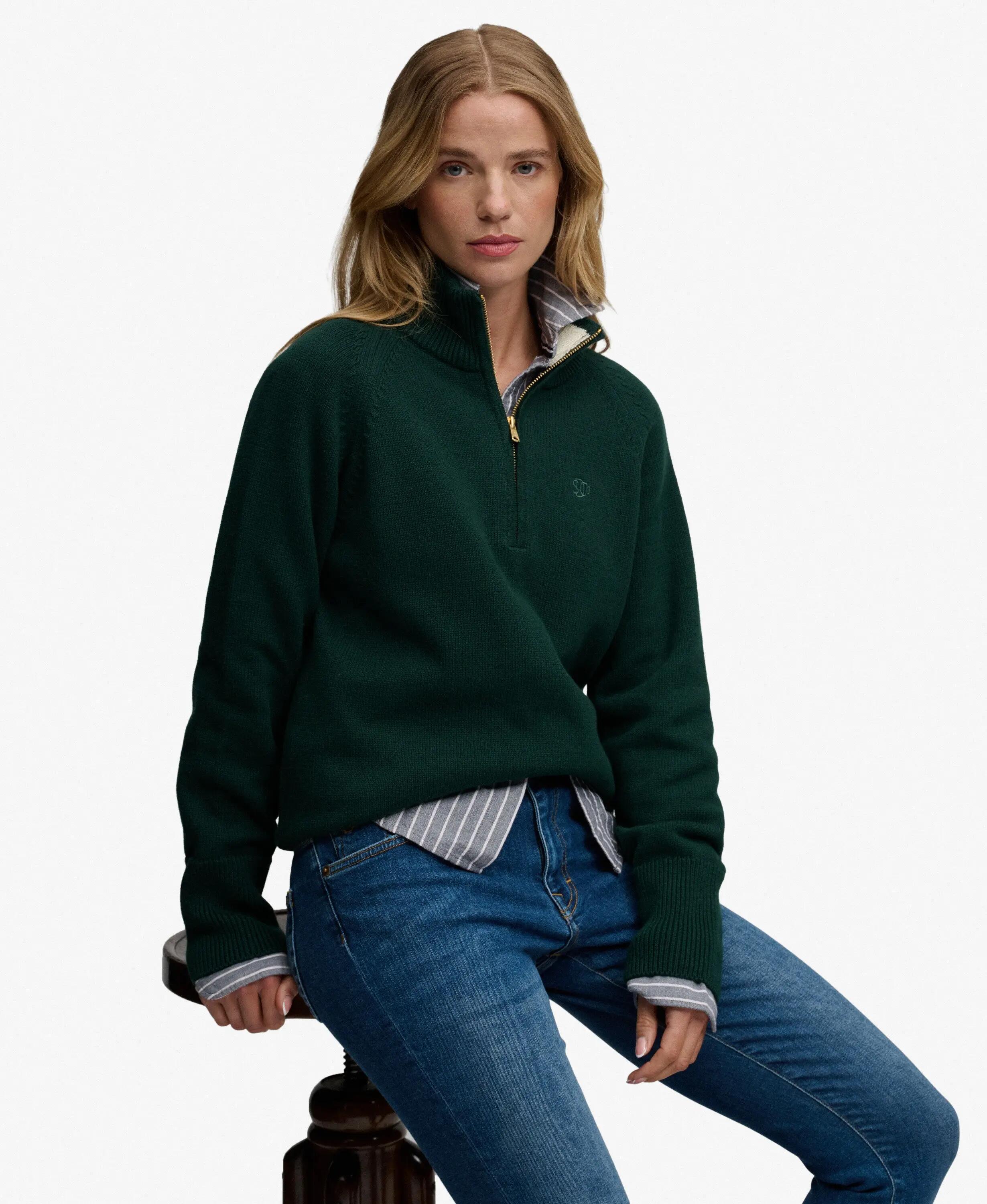 superdry Camisola meia-fecho em algodão clássico – 100% algodão biológico 2/7