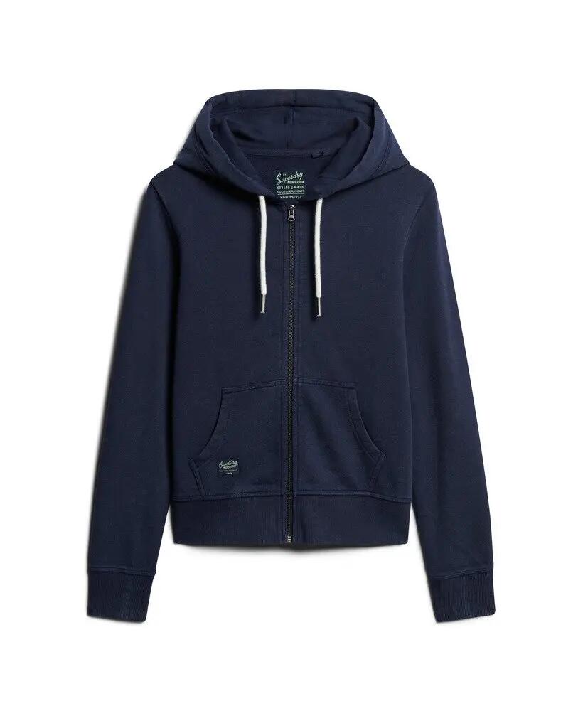 superdry Embellish Archive Ziphood sweat à capuche zippé en coton – RICH NAVY 7/7