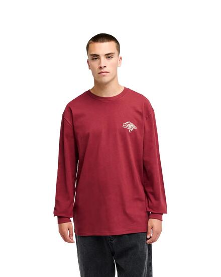 T-shirt manches longues QS EARTH Rouge Homme