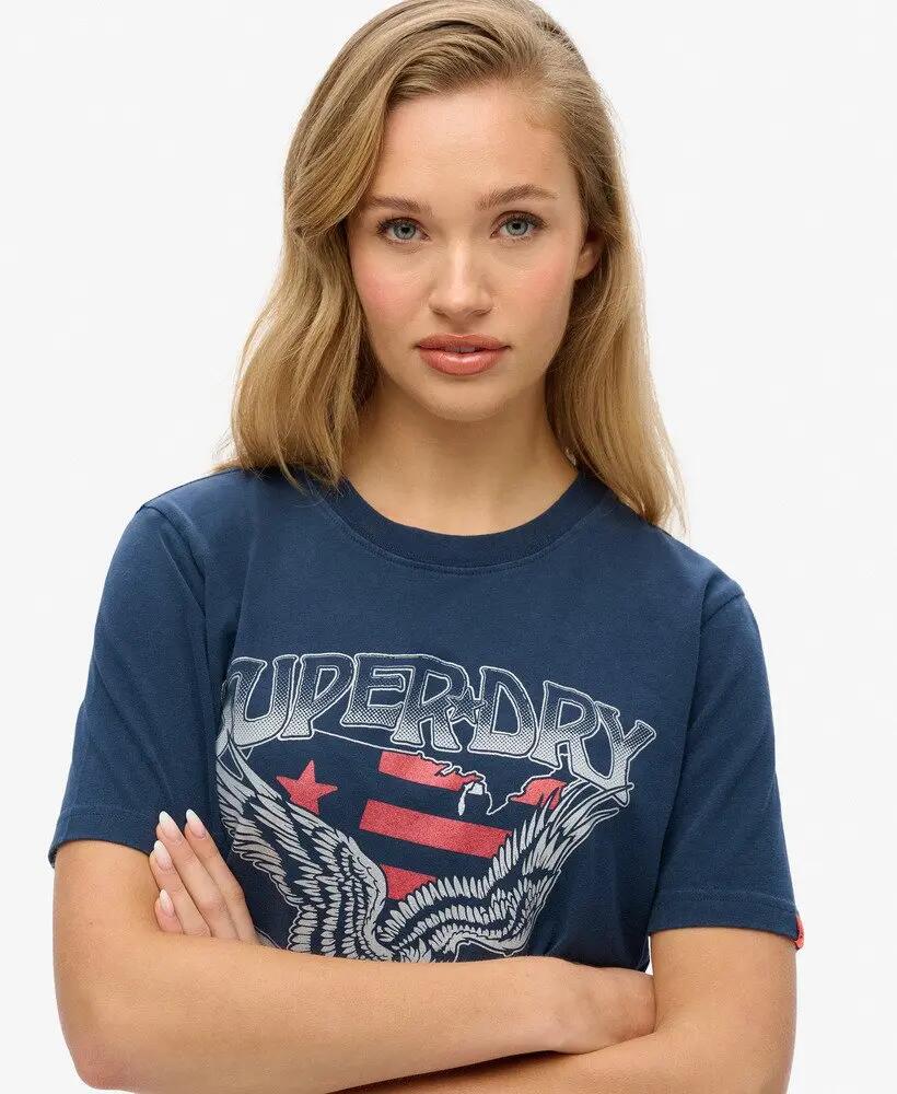 superdry Emellish Varsity Relaxed T‑shirt van katoen 3/4