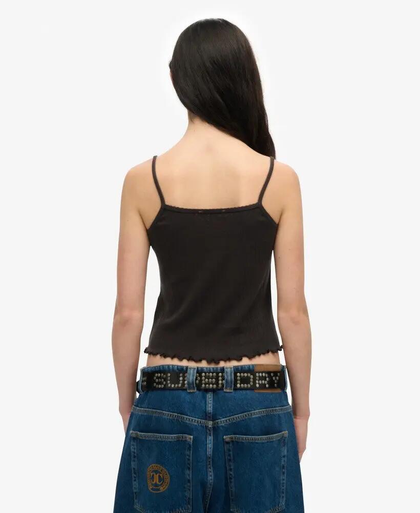 superdry Top Athletic Essentials pointelle in cotone biologico 4/5