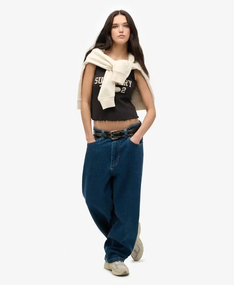 superdry Top Athletic Essentials pointelle in cotone biologico 2/5