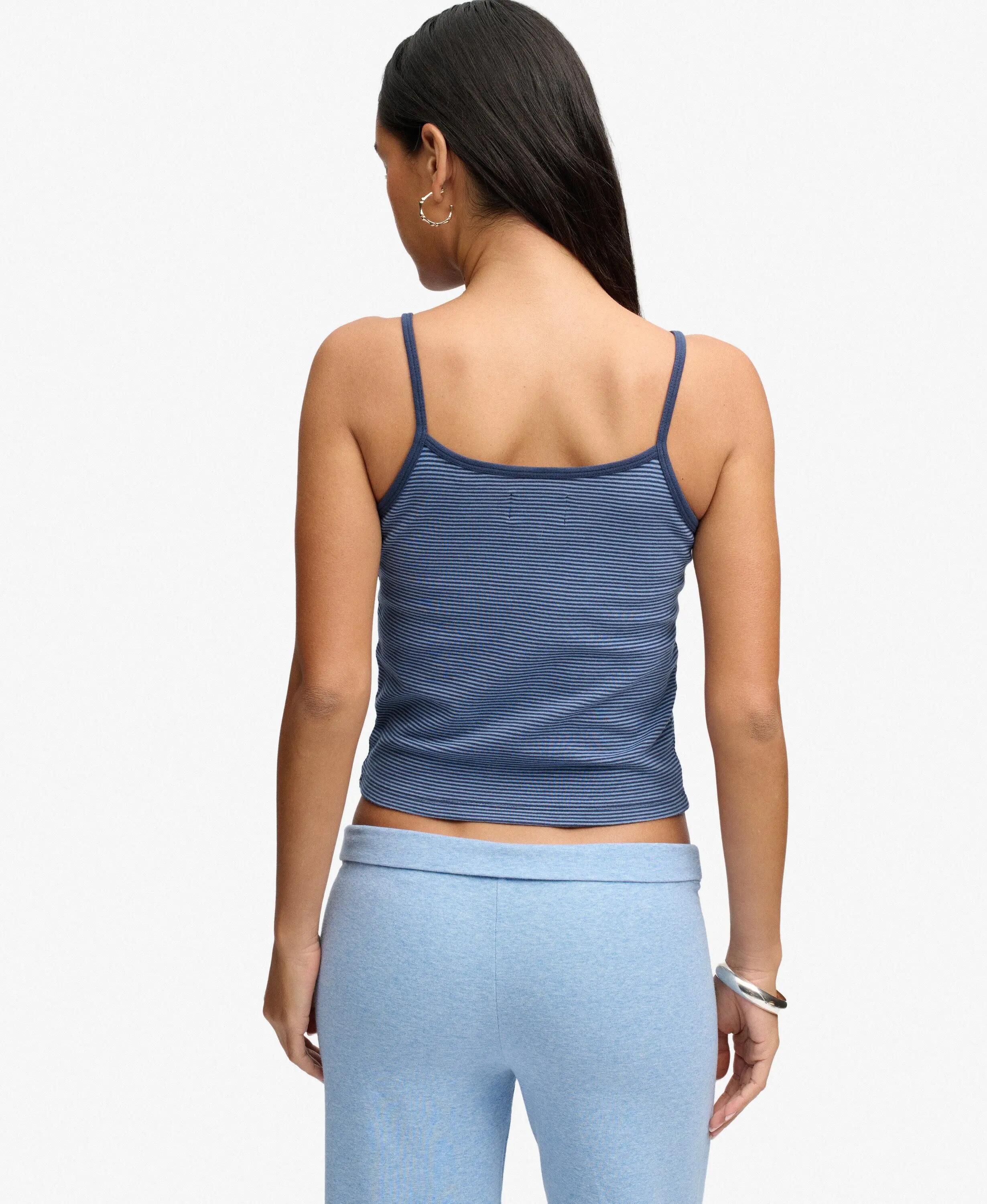 superdry Top a righe Athletic Essentials con spalline sottili 5/7