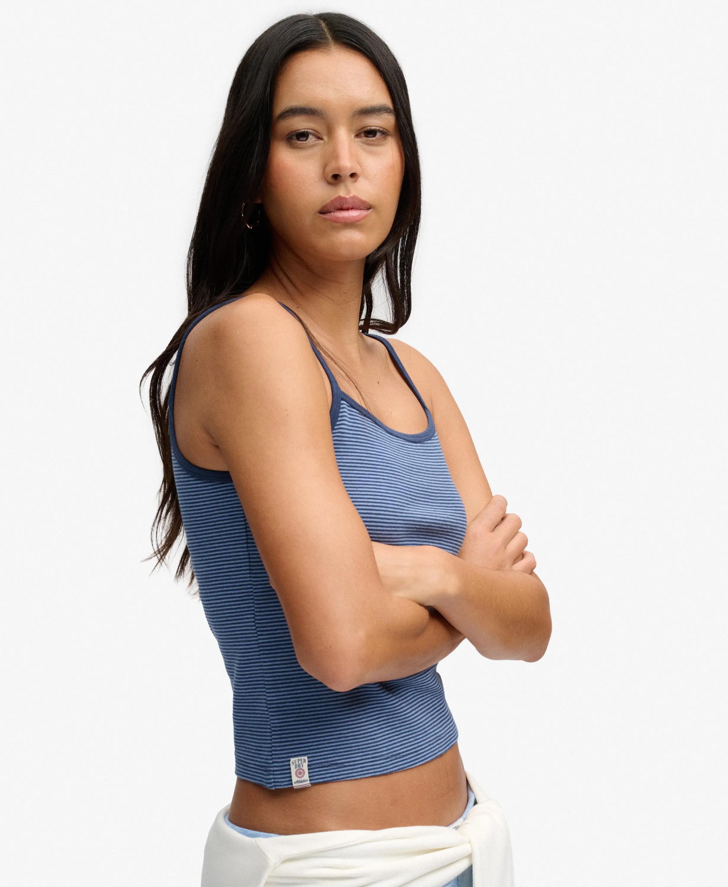 superdry Top a righe Athletic Essentials con spalline sottili 4/7