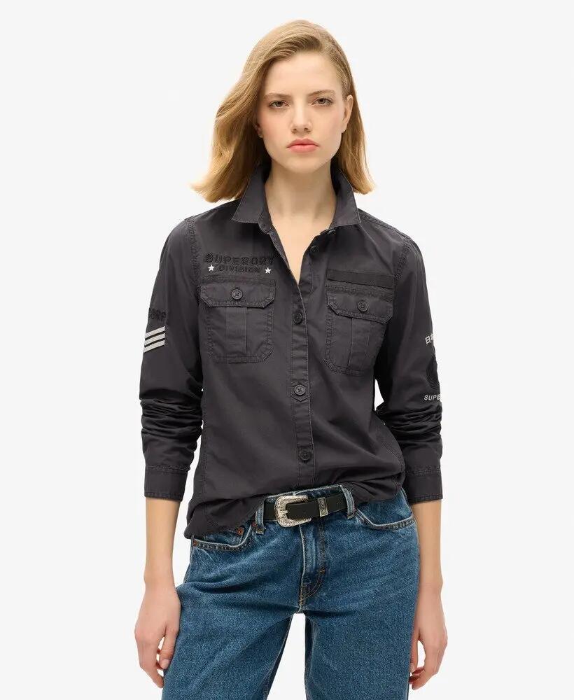 superdry Military Shirt dames van biologisch katoen – BLACKBOARD 4/7