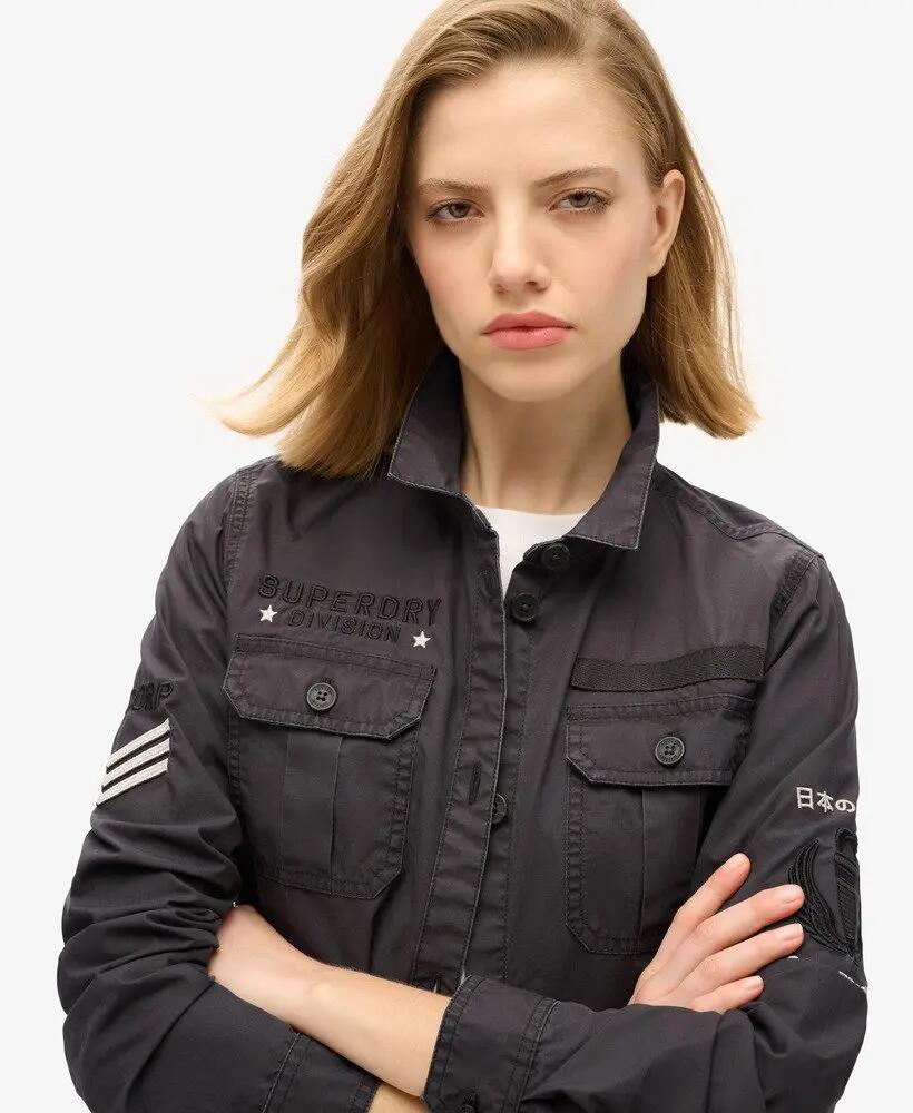 superdry Military Shirt dames van biologisch katoen – BLACKBOARD 3/7