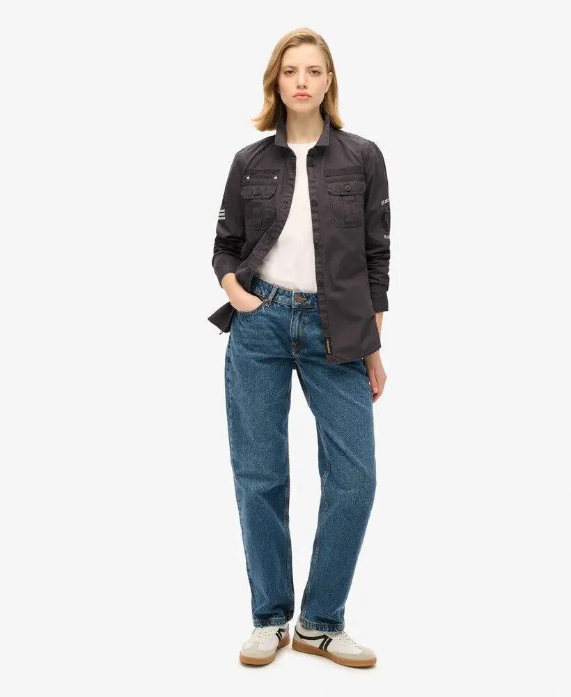 superdry Military Shirt dames van biologisch katoen – BLACKBOARD 2/7