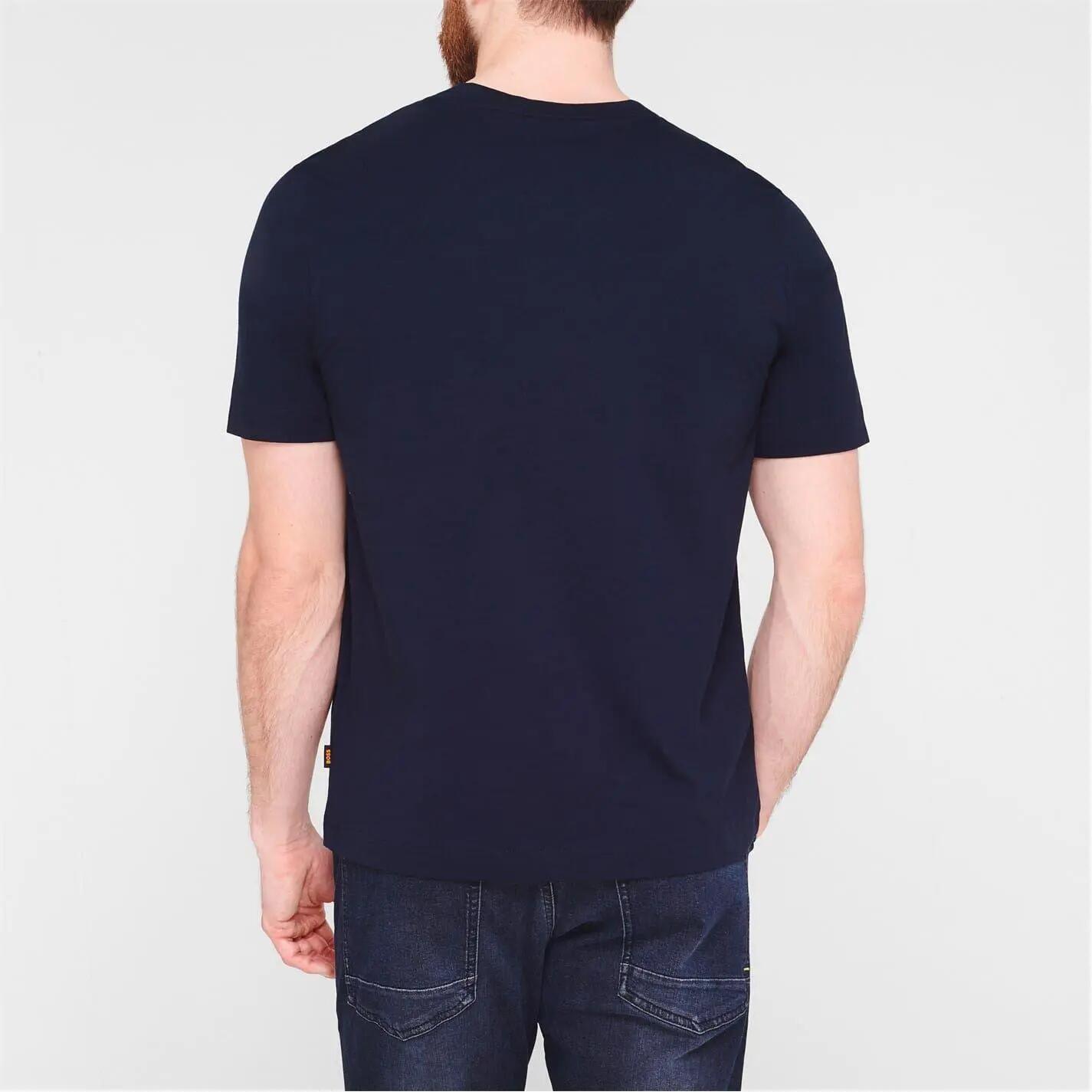 Maglietta Uomo Boss Tchup Blu Navy 3/5
