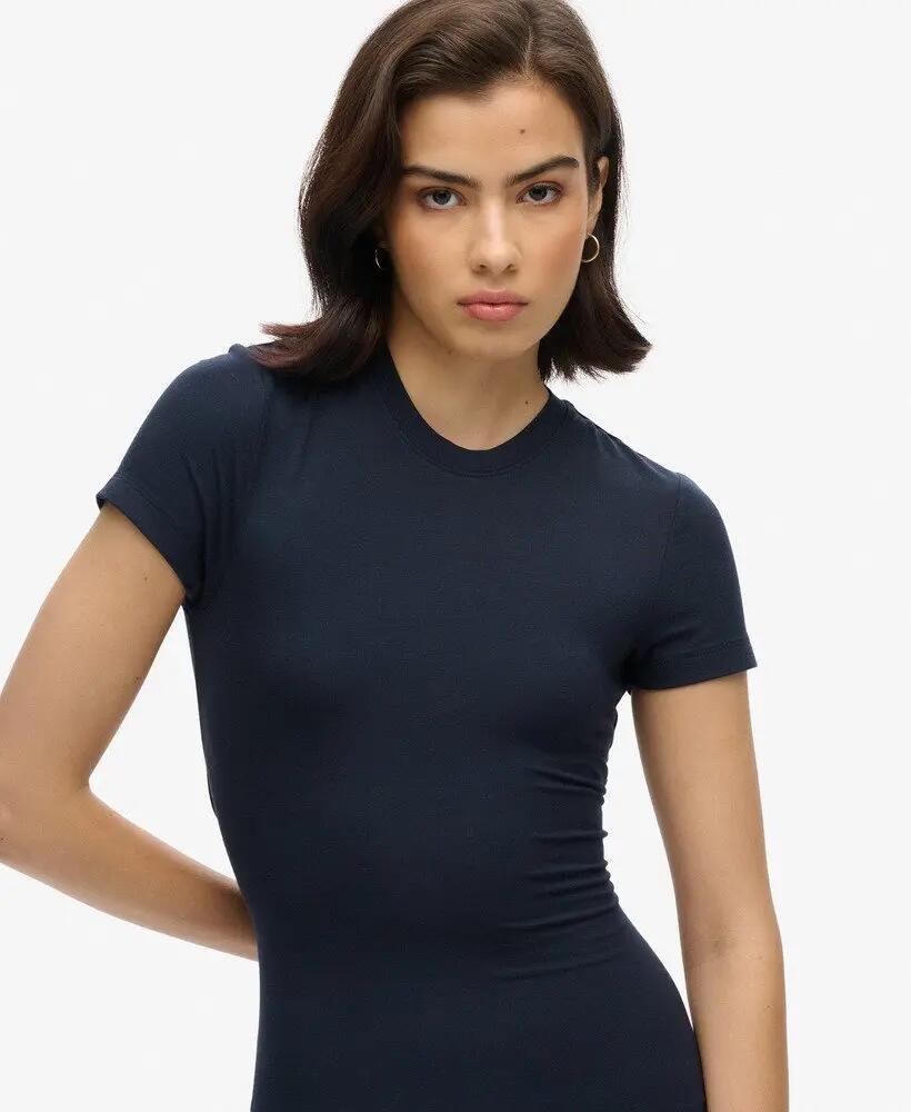 superdry Midi T-Shirt Dress em viscose elástica – corte slim 3/7