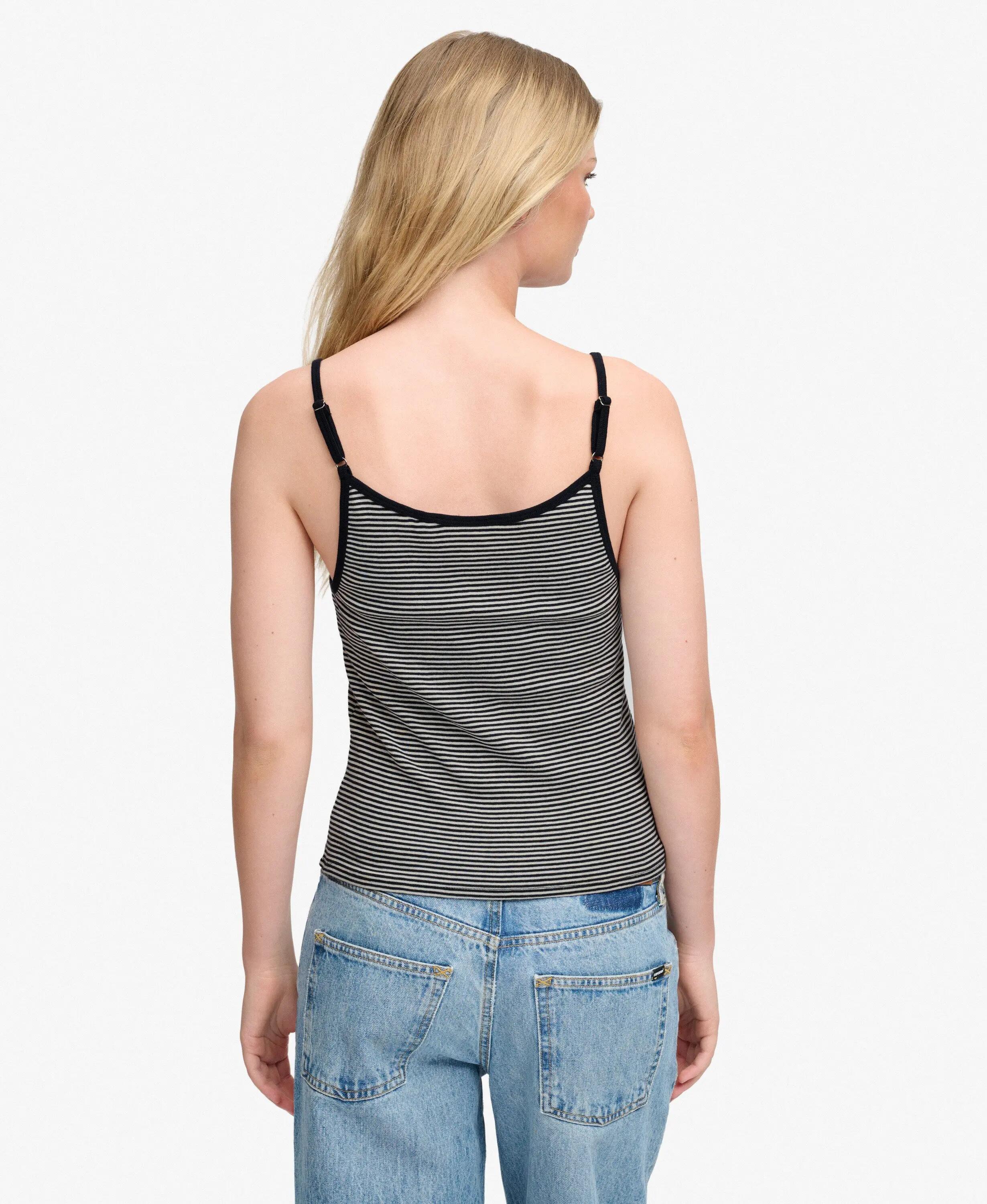 superdry Athletic Essential Lace Cami Top – Slim, 100% algodão – Eclipse Navy 4/5