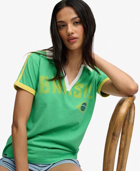superdry Football‑Polo‑T‑Shirt – Slim Fit, 100% Baumwolle