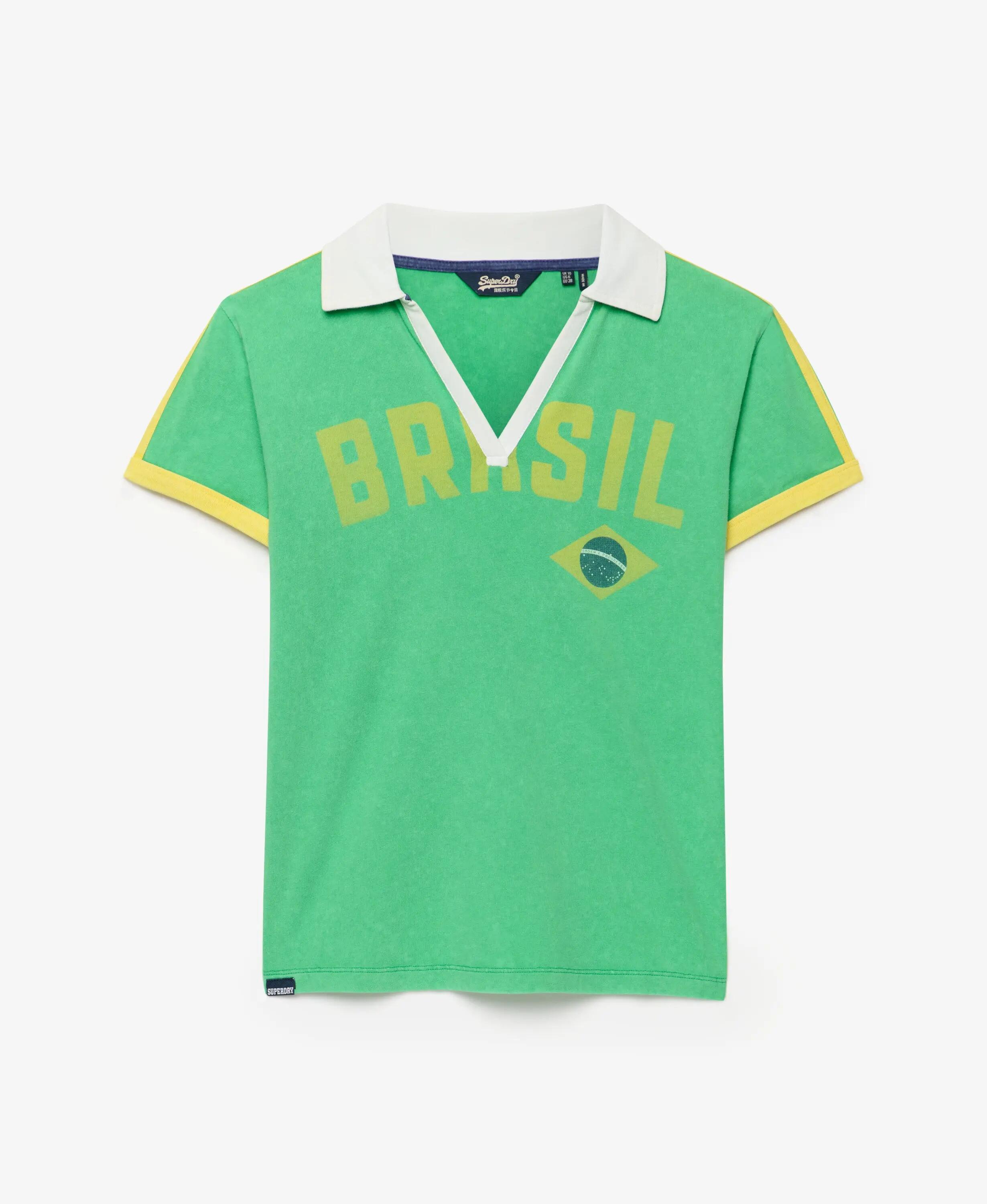 superdry Football‑Polo‑T‑Shirt – Slim Fit, 100% Baumwolle – Brazil Green 7/7