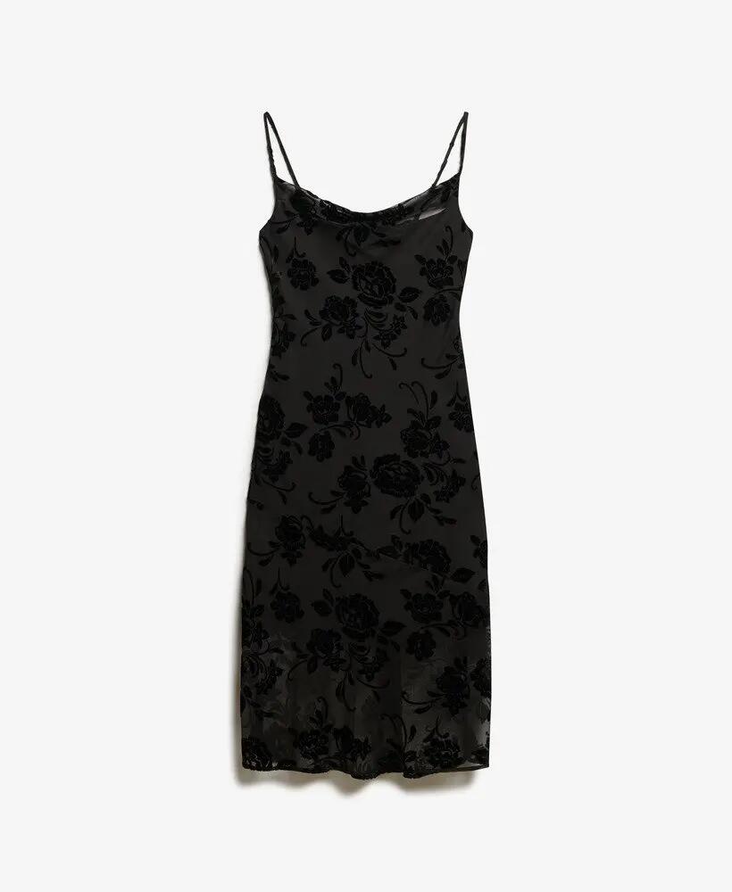 superdry Vestido Devore Cowl Maxi Slip – Black Floral 6/6