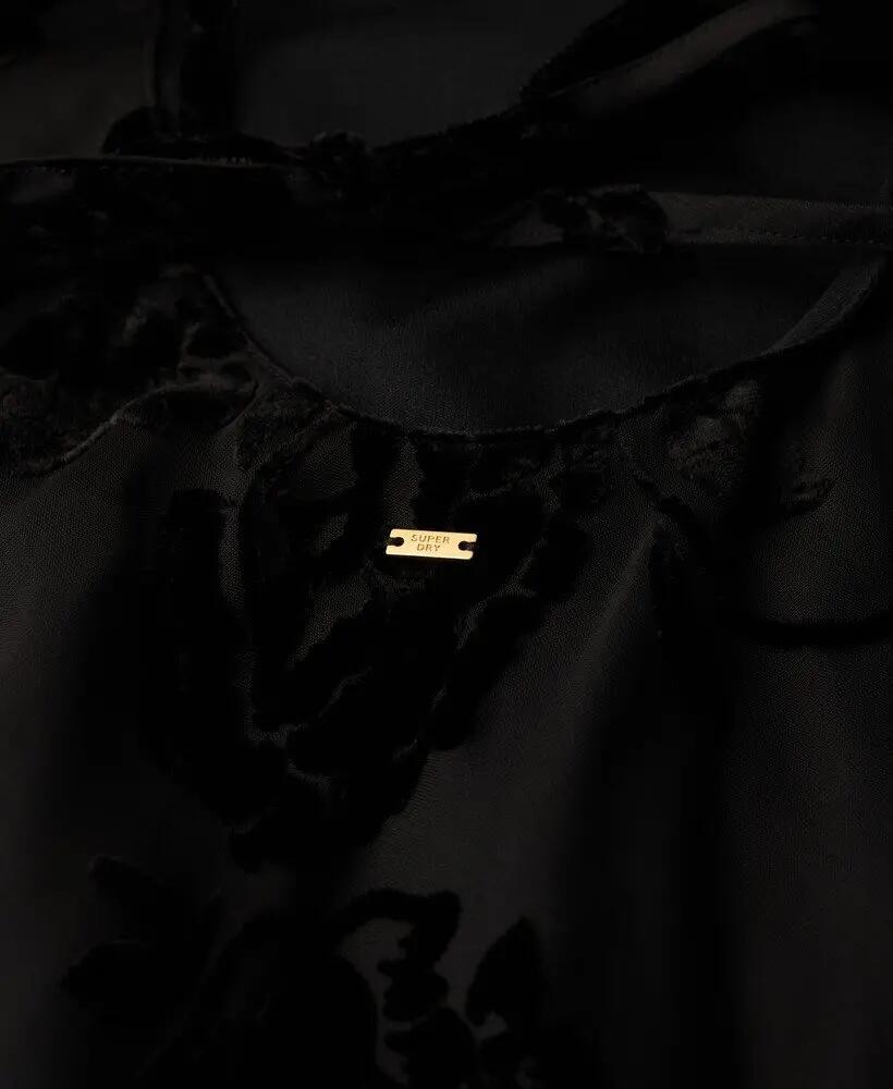 superdry Vestido Devore Cowl Maxi Slip – Black Floral 5/6