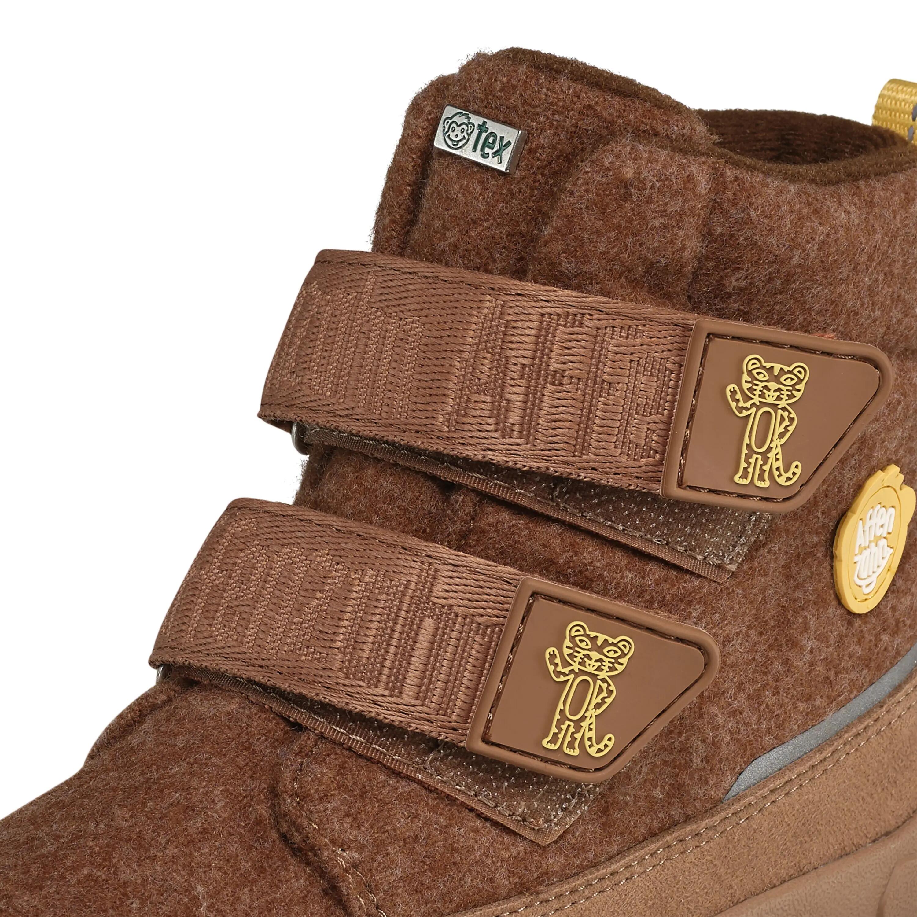 Bottes barefoot d’hiver - chaudes et imperméables - Comfy Tiger - marron 8/14