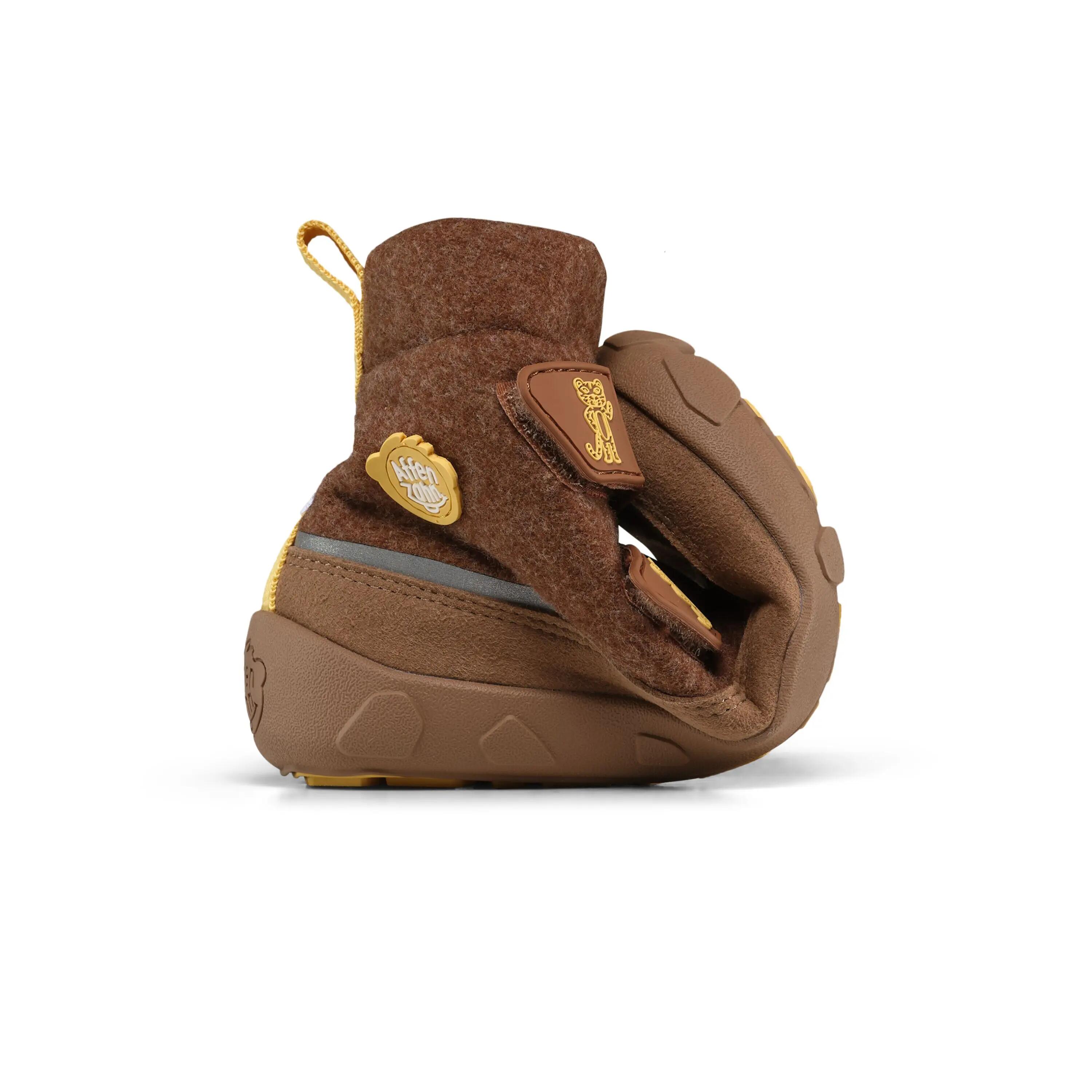 Bottes barefoot d’hiver - chaudes et imperméables - Comfy Tiger - marron 7/14
