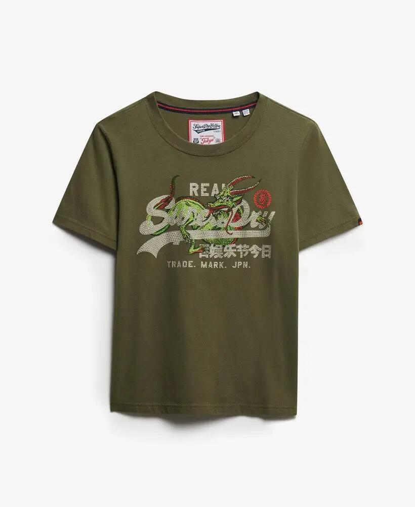 superdry T-shirt Tokyo Vintage Logo Relaxed – 100% algodão biológico, diamante 7/7