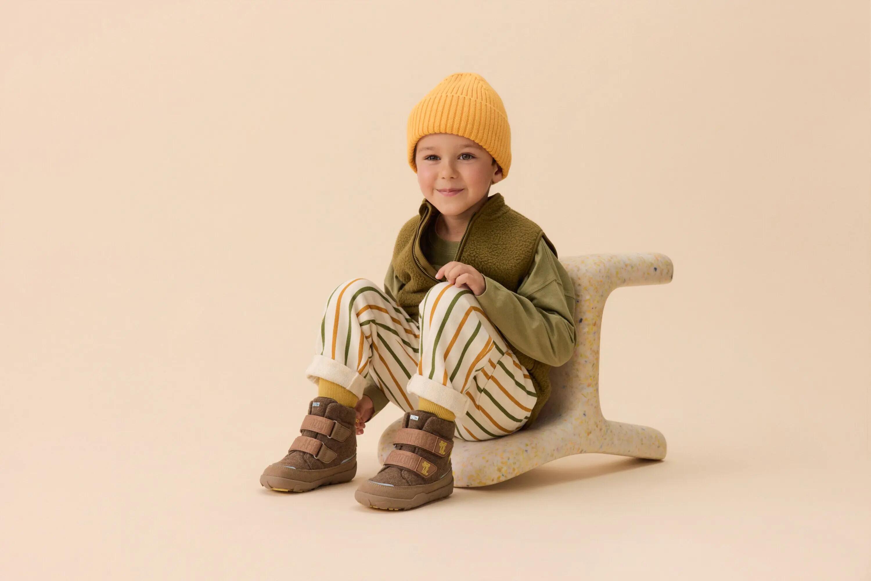 Bottes barefoot d’hiver - chaudes et imperméables - Comfy Tiger - marron 12/14