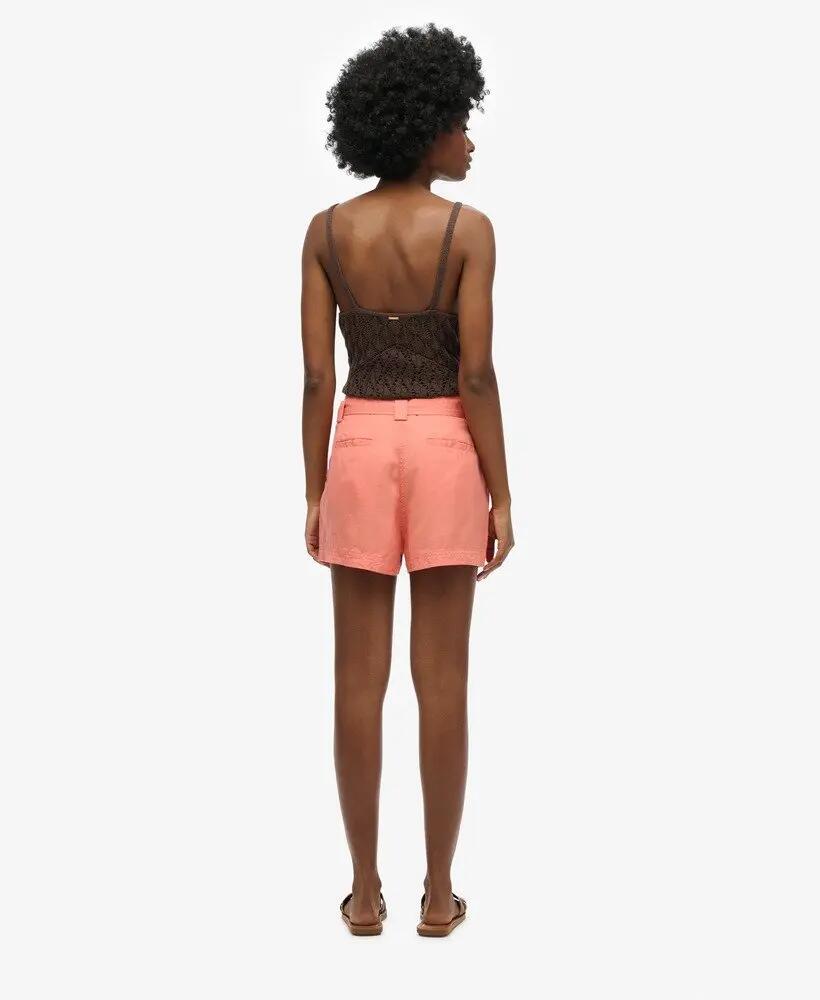 superdry Desert Paperbag Shorts en Tencel™ Pomegranate 5/5