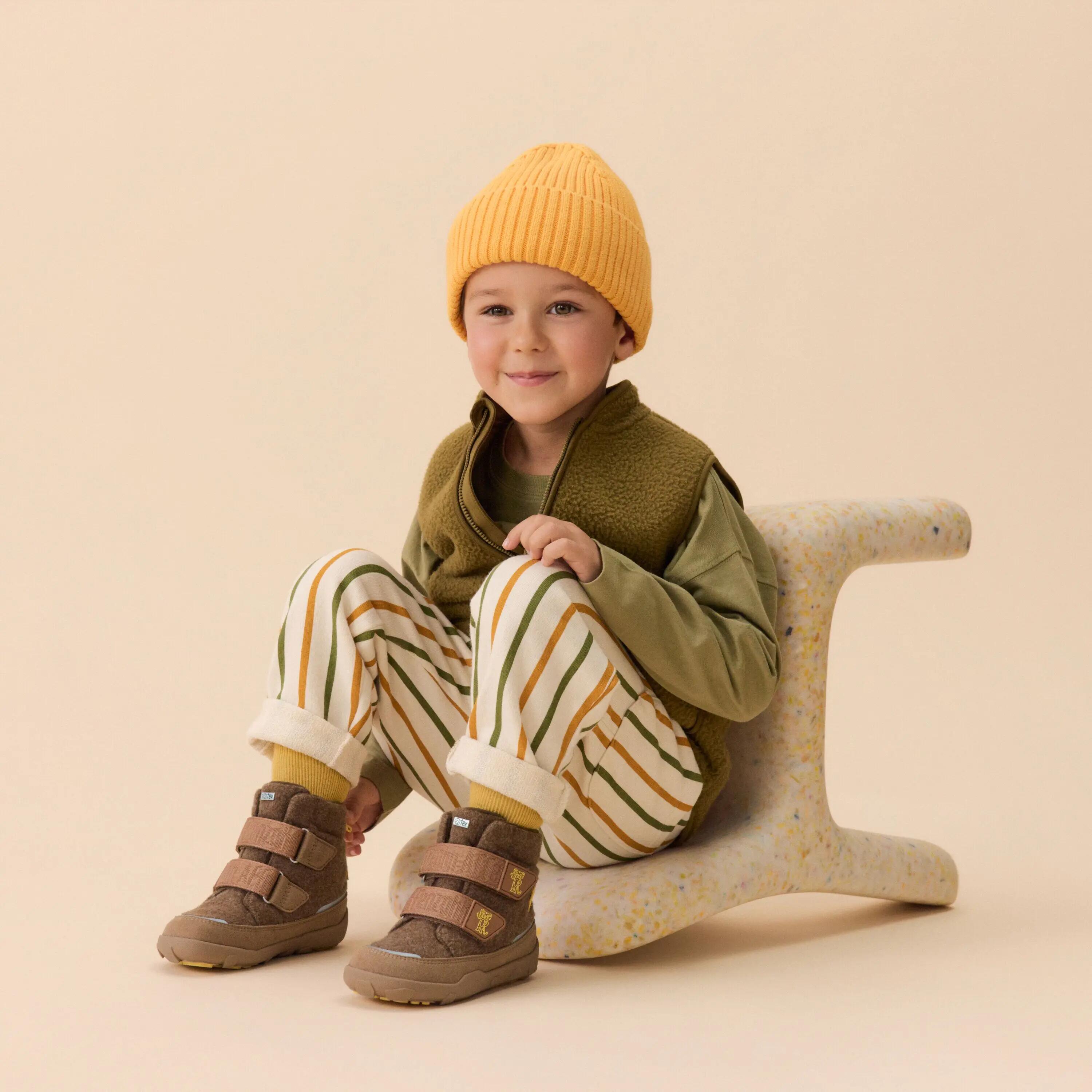 Bottes barefoot d’hiver - chaudes et imperméables - Comfy Tiger - marron 11/14
