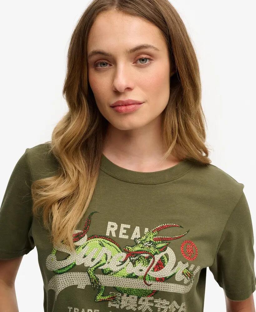 superdry T-shirt Tokyo Vintage Logo Relaxed – 100% algodão biológico, diamante 4/7