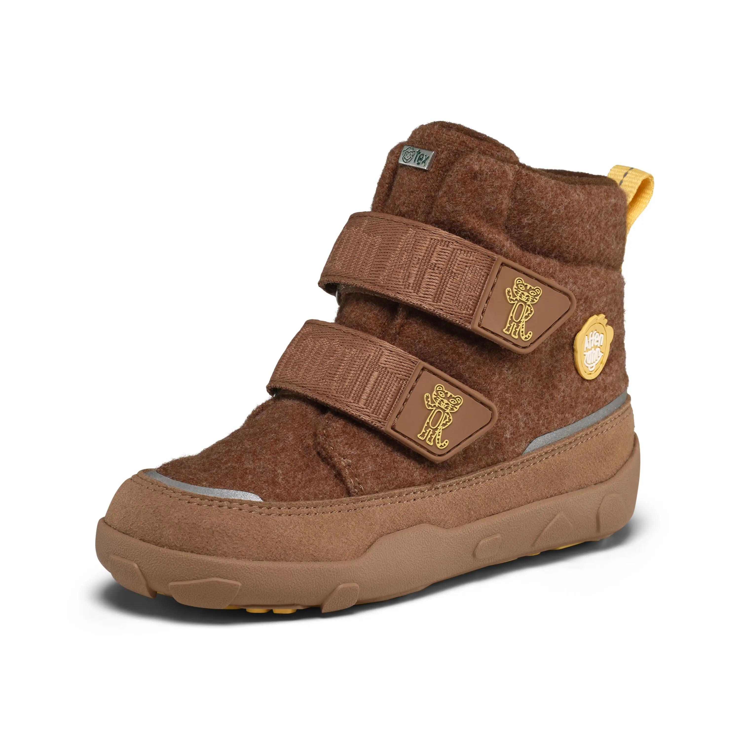 Bottes barefoot d’hiver - chaudes et imperméables - Comfy Tiger - marron 10/14