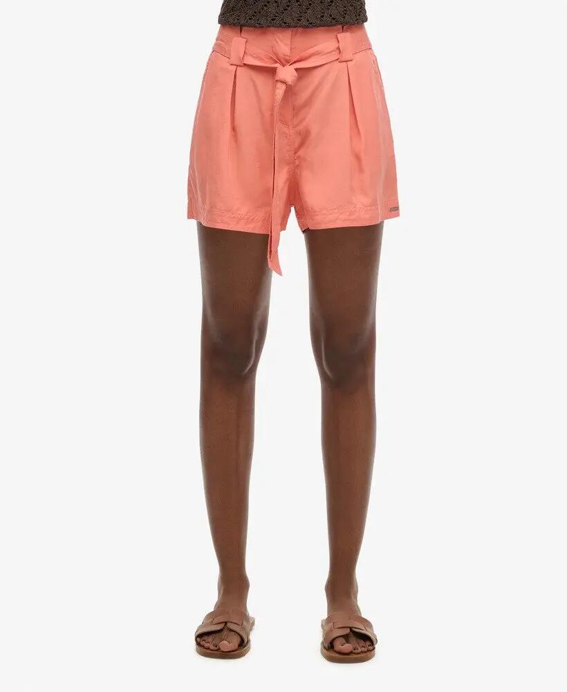 superdry Desert Paperbag Shorts en Tencel™ Pomegranate 2/5