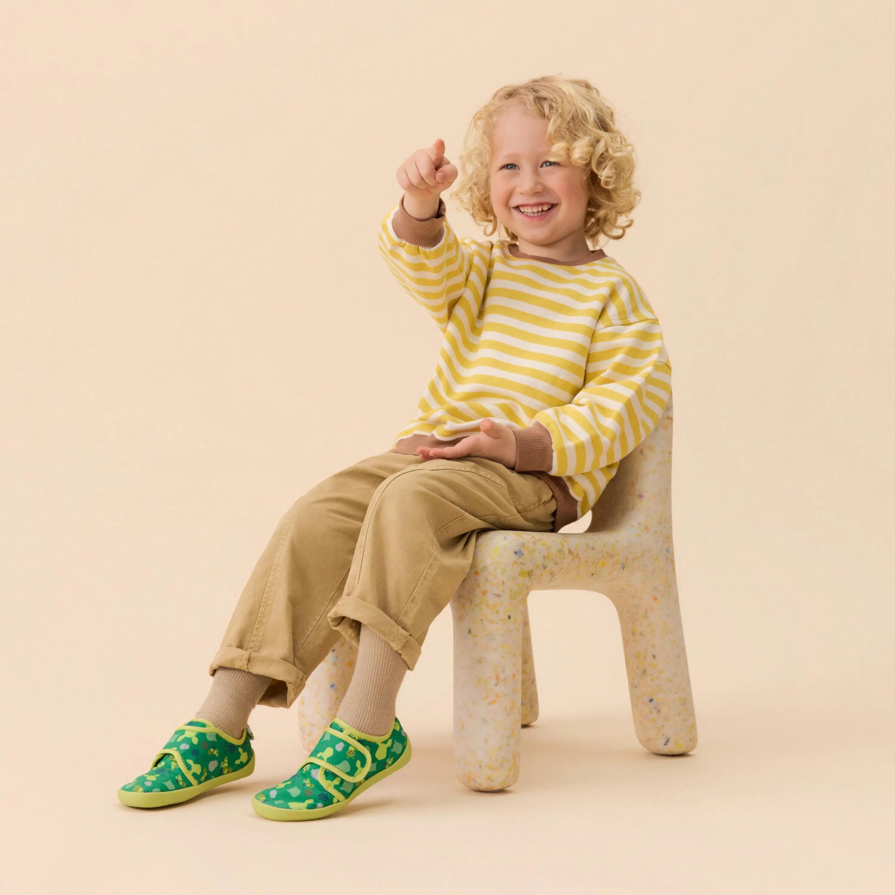 Chaussons barefoot - enfants - movy caterpillar - vert 9/12