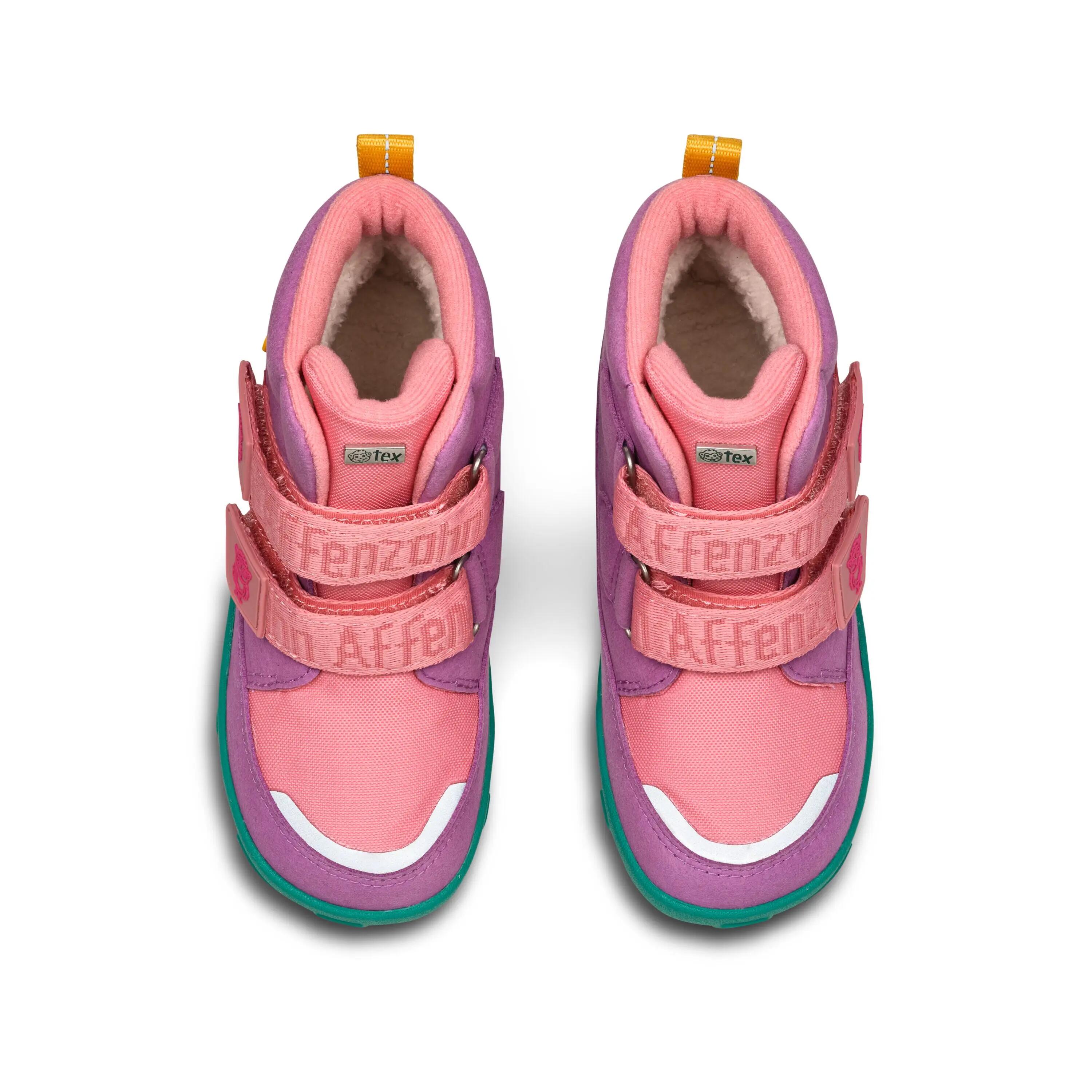 Botas barefoot de inverno - Comfy Owl - Vegan, impermeáveis - Rosa 5/9