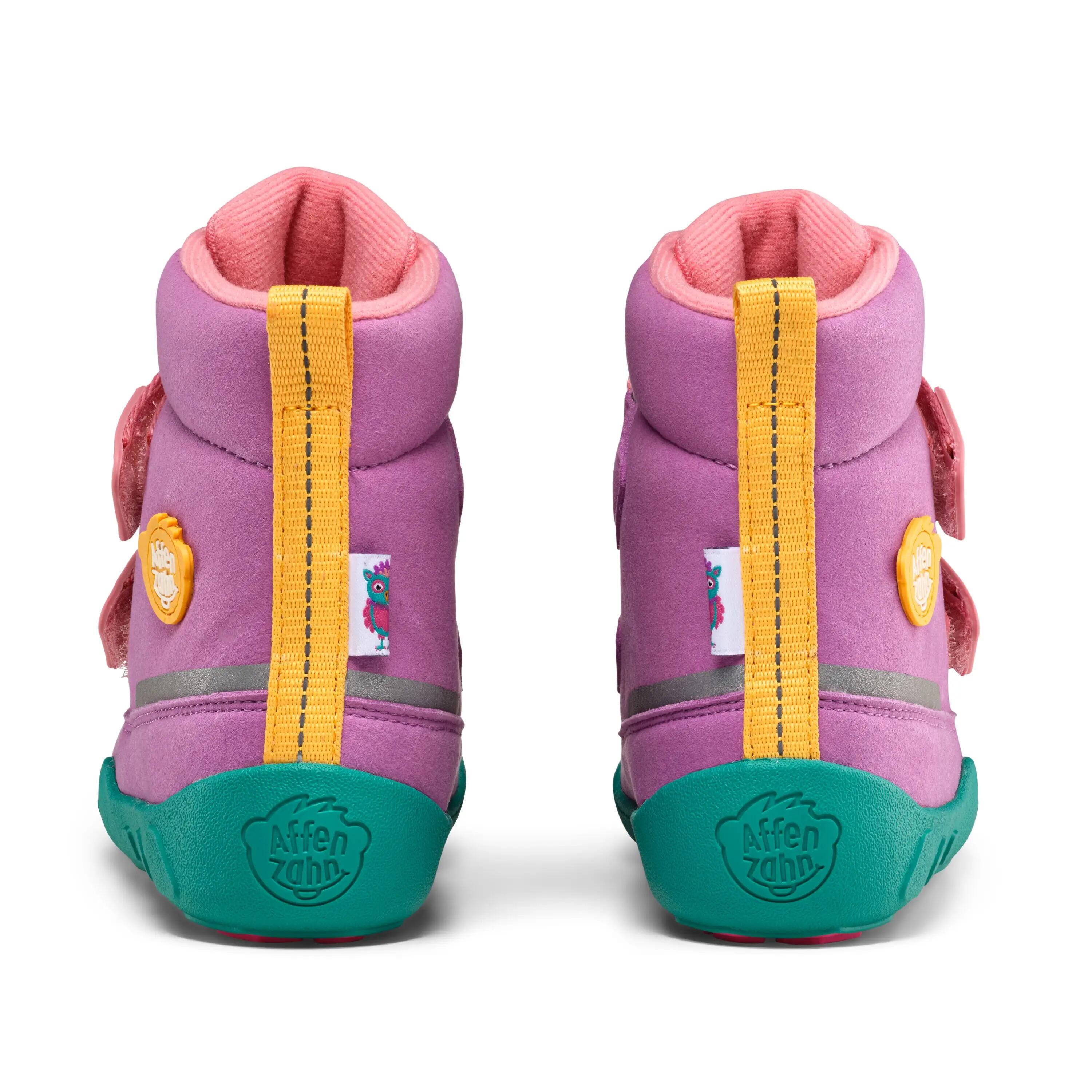 Botas barefoot de inverno - Comfy Owl - Vegan, impermeáveis - Rosa 2/9