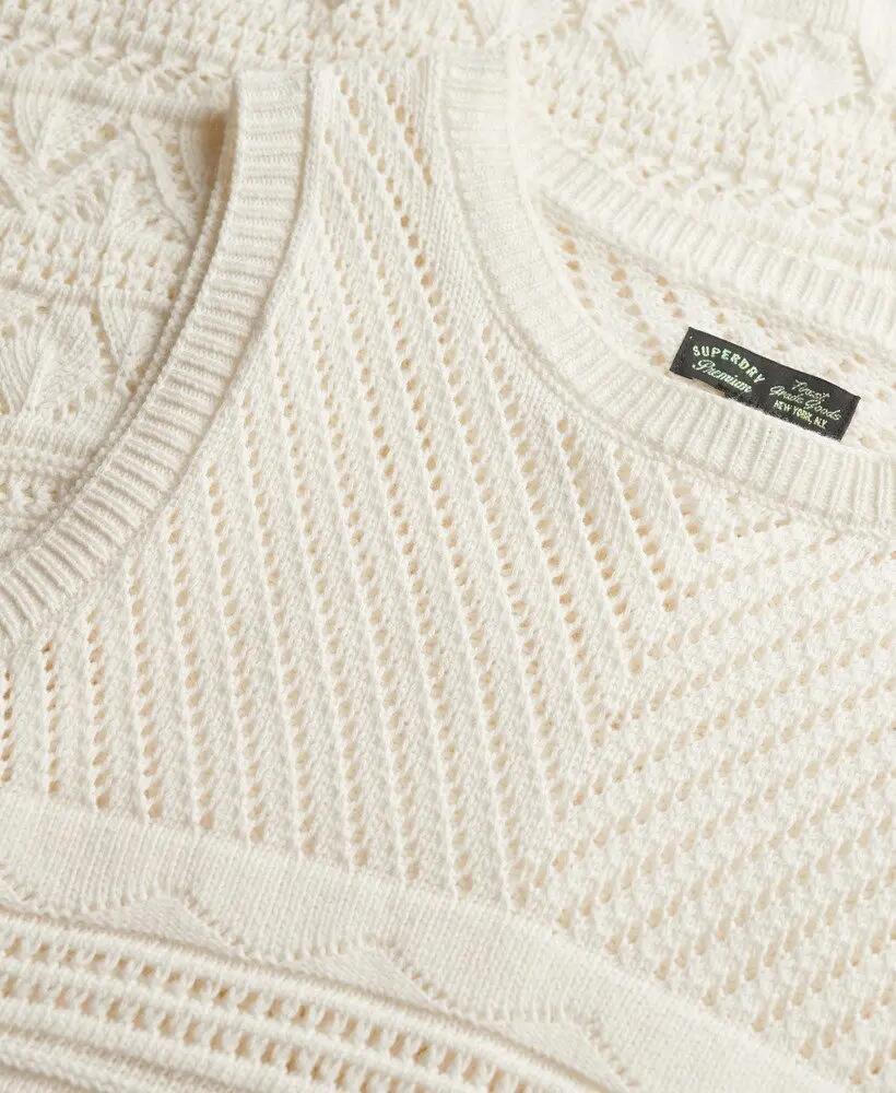 superdry Vestido Mini Crochet em Algodão Orgânico 6/7