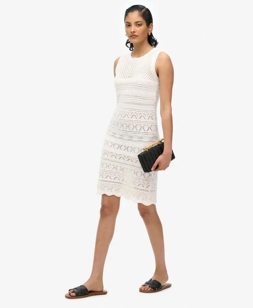 superdry Vestido Mini Crochet em Algodão Orgânico 5/7