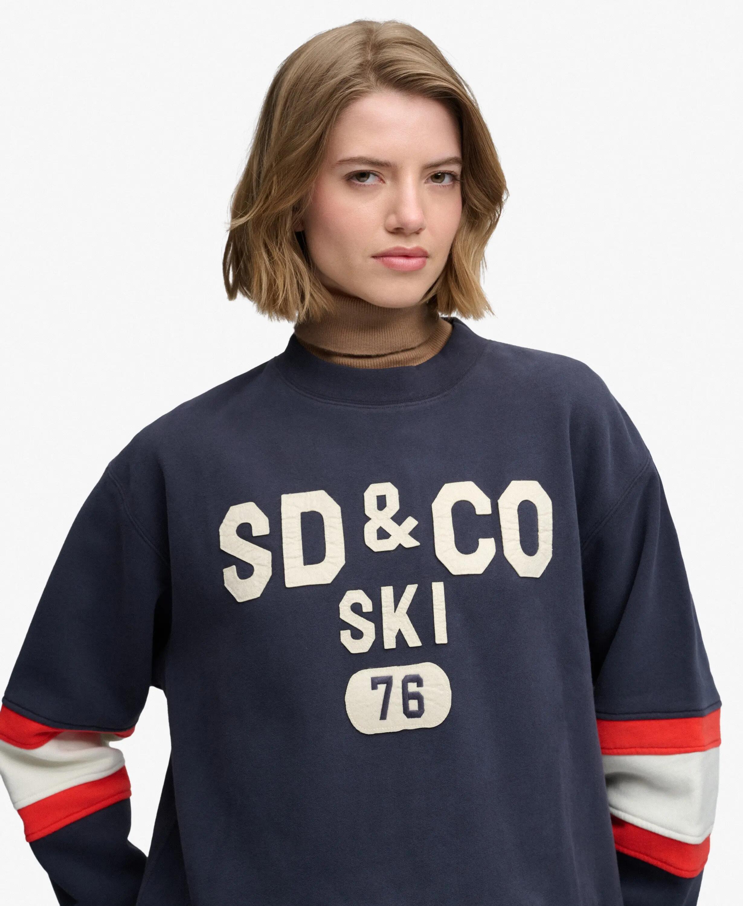 superdry Sweatshirt Aspen Athletics Preppy Ski em algodão e poliéster reciclado 4/7