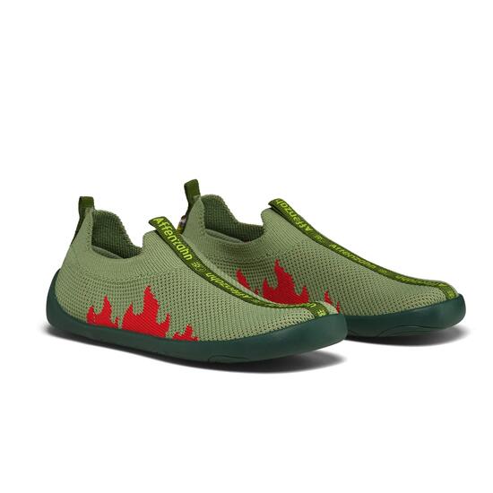 Pantuflas barefoot - niños - Flinky Dragon - verde