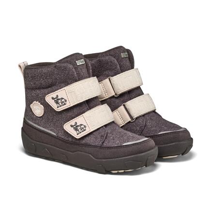 bottes barefoot hiver - enfants - chaudes et imperméables - comfy rhino - gris