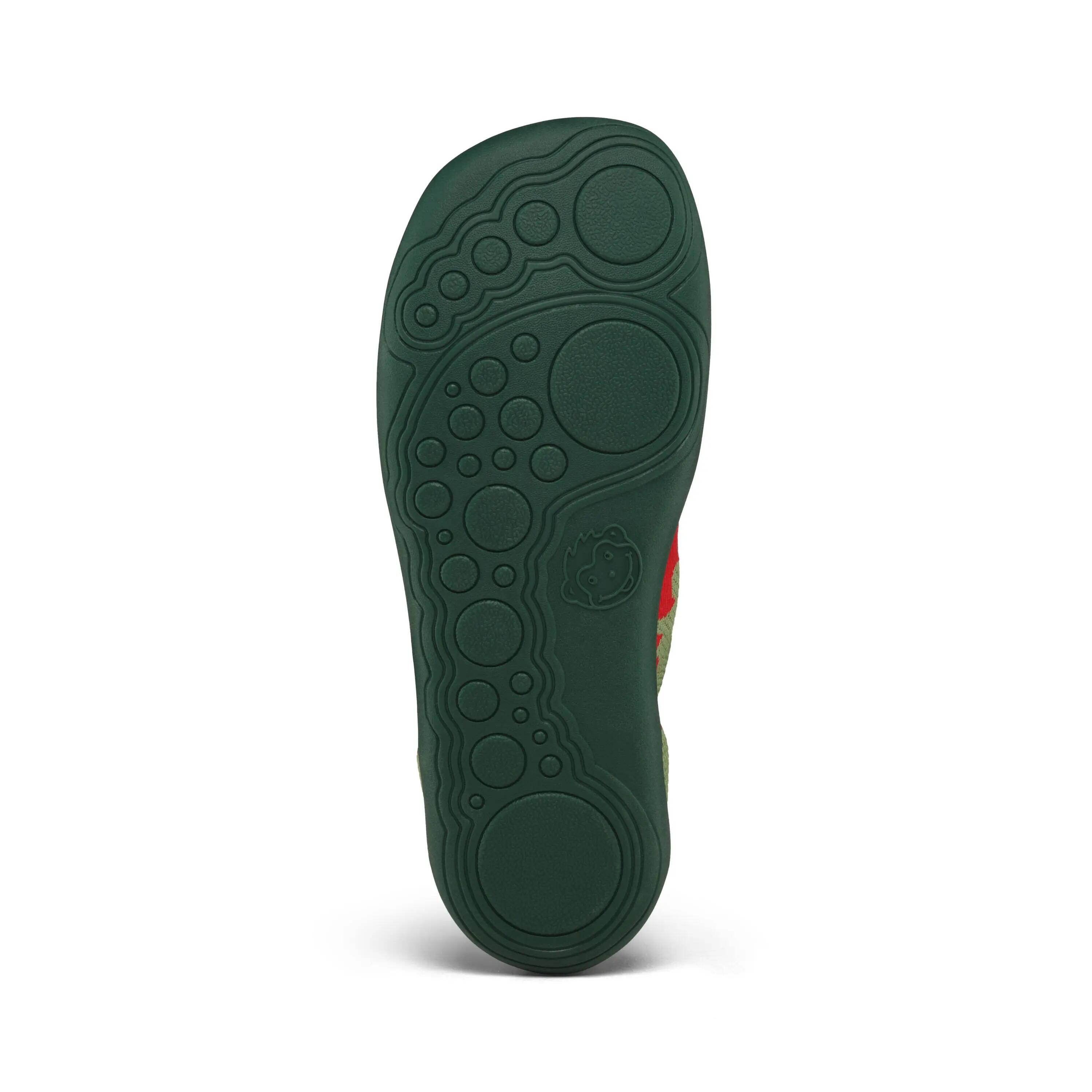 Pantufas barefoot leves - conforto tipo meia - Flinky Dragon - verde 6/8