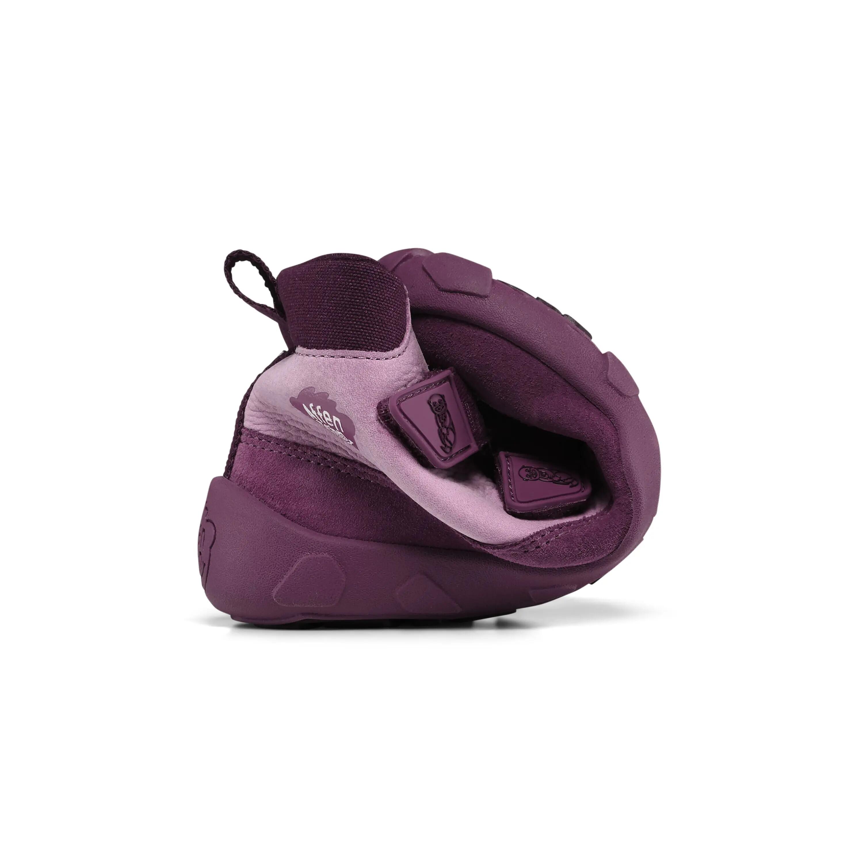 Botas barefoot impermeáveis - crianças - Friendy Otter - roxo 7/13