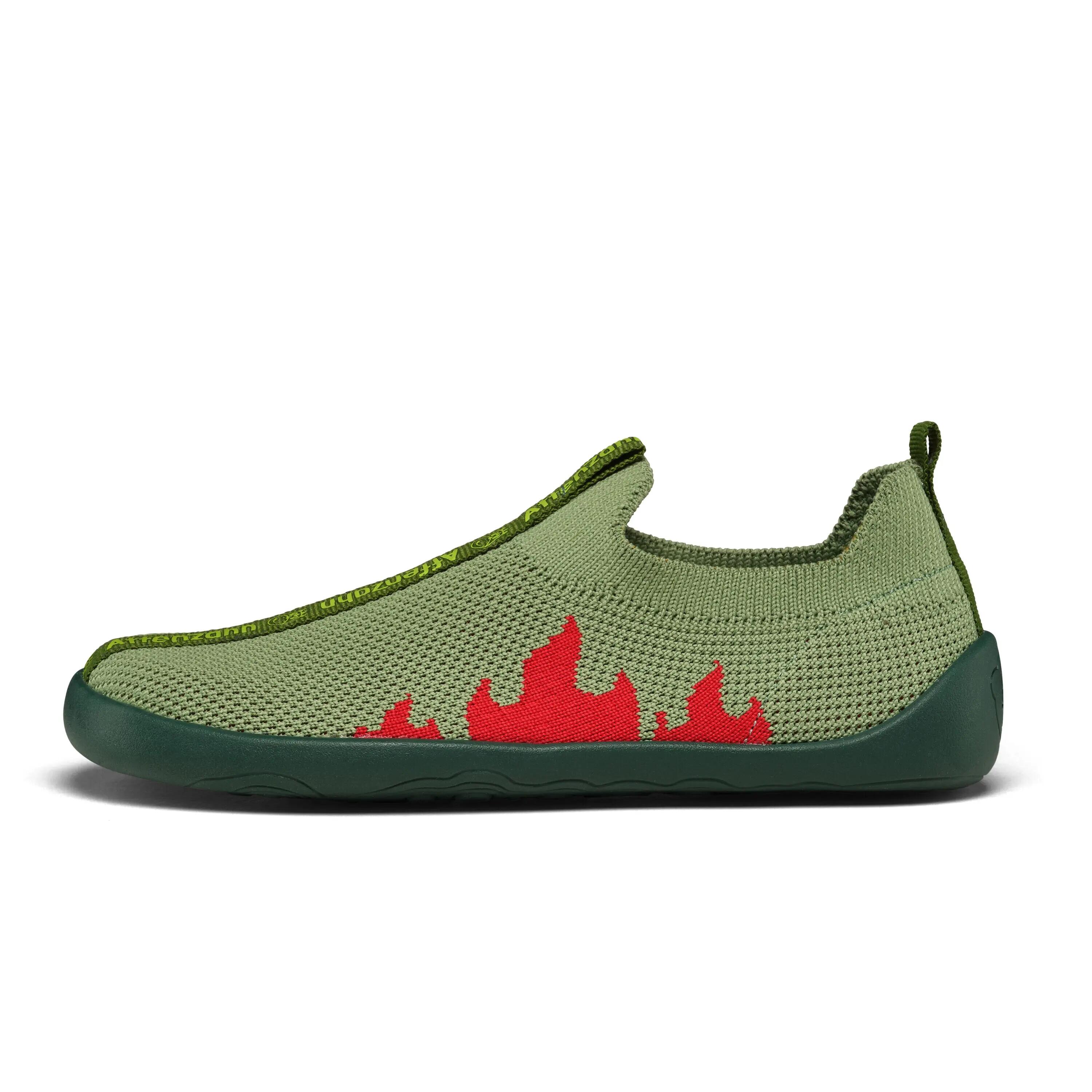 Pantufas barefoot leves - conforto tipo meia - Flinky Dragon - verde 4/8