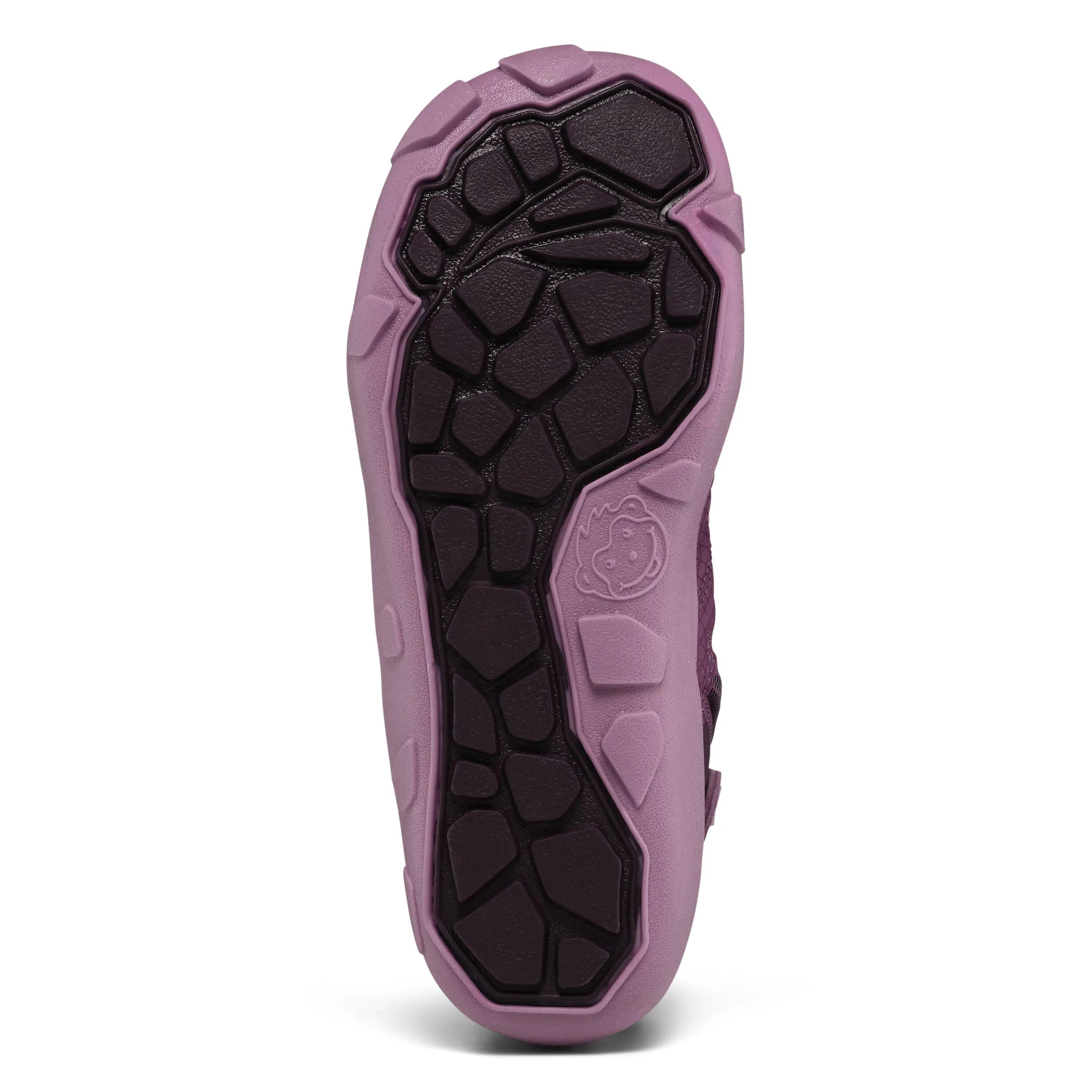 Botas barefoot impermeáveis - crianças - Friendy Otter - roxo 6/13