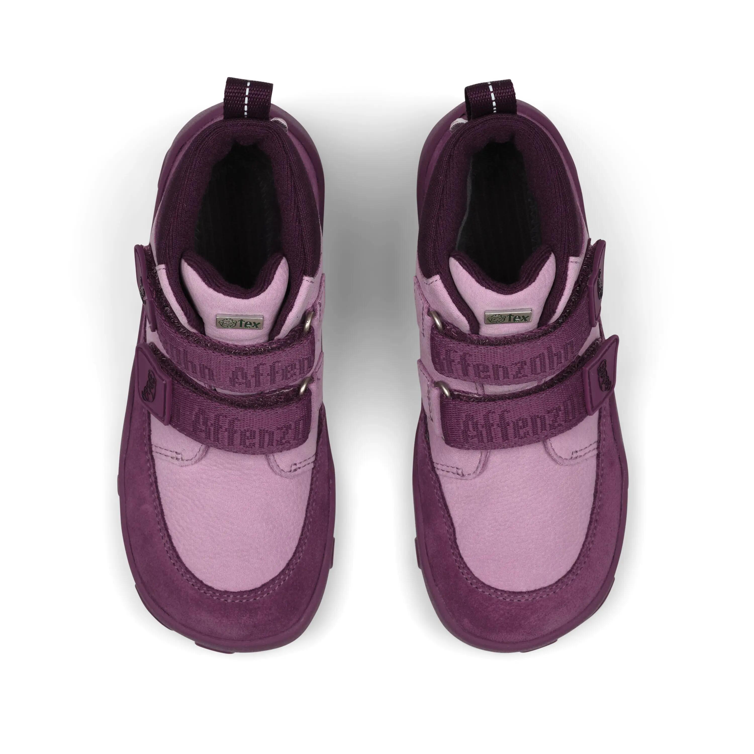 Botas barefoot impermeáveis - crianças - Friendy Otter - roxo 5/13